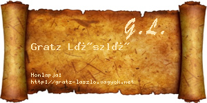 Gratz László névjegykártya